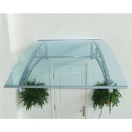 TF Prolüx Kapı Üstü 15,19 Alüminyum Ayaklı Sundurma 190 X 150 Yeşil 4 mm Solid Levha