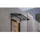 Metal Taşıyıcılı Kapı Üstü Pratik Sundurma Antrasit - Şeffaf Levha 120 x 80 Md2 - Metal Taşıyıcı Kapı Üstü Pratik Sundurma