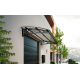 Metal Taşıyıcılı Kapı Üstü Pratik Sundurma Antrasit - Şeffaf Levha 120 x 120 Md2 - Metal Taşıyıcı Kapı Üstü Pratik Sundurma