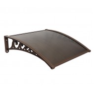 Pratik Sundurma Kapı Pencere Üstü 100x120 cm Kahve 6 mm Bronz Levha