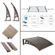 Pratik Sundurma Kapı Pencere Üstü 100x150 cm Kahve 6 mm Bronz Levha - Kapı Üstü Pratik Sundurma