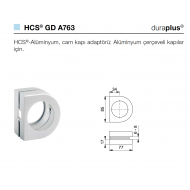 Hoppe  Alüminyum Çerçeveli Cam Kapılar İçin Profil Kapı Adaptörü HCS GD A764