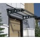 Metal Taşıyıcılı Kapı Üstü Pratik Sundurma Antrasit - Şeffaf Levha 200 x 110 Md1 - Metal Taşıyıcı Kapı Üstü Pratik Sundurma