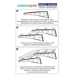 Metal Taşıyıcılı Kapı Üstü Pratik Sundurma Siyah - Siyah Levha 200 x 110 Md2