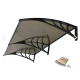 Kapı Üstü Pratik Sundurma 240 Cm X 80 Cm Siyah Ayak -Bronz Levha - Kapı Üstü Pratik Sundurma