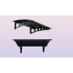 Metal Taşıyıcılı Kapı Üstü Pratik Sundurma Antrasit - Siyah Levha 130 x 120 Md1 - Metal Taşıyıcı Kapı Üstü Pratik Sundurma