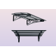 Metal Taşıyıcılı Kapı Üstü Pratik Sundurma Antrasit - Şeffaf Levha 130 x 120 Md2 - Metal Taşıyıcı Kapı Üstü Pratik Sundurma