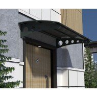 Metal Taşıyıcılı Kapı Üstü Pratik Sundurma Antrasit - Siyah Levha 170 x 120 Md1