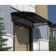 Metal Taşıyıcılı Kapı Üstü Pratik Sundurma Siyah - Siyah Levha 260 x 120 Md2 - Metal Taşıyıcı Kapı Üstü Pratik Sundurma