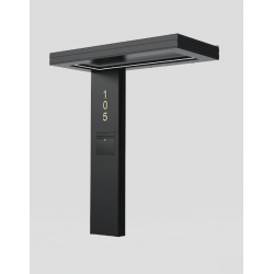 Alüminyum Işıklı Sundurma Vera Viela Mono Left 200 cm x 90 cm Ledli Posta Kutulu