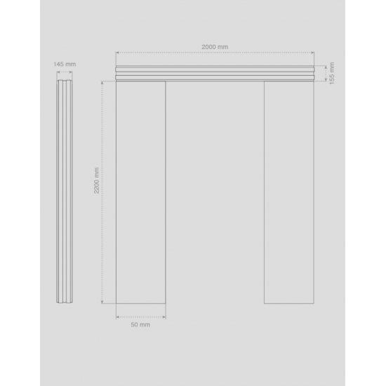Alüminyum Işıklı Sundurma Vera Viela 200 cm x 90 cm Ledli Posta Kutulu - Alüminyum Işıklı Sundurma