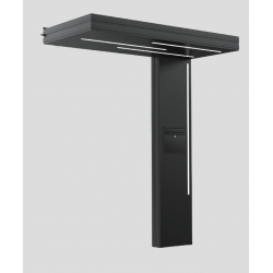 Alüminyum Işıklı Sundurma Vera Mono Right 200 cm x 90 cm Ledli Posta Kutulu