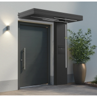 Alüminyum Işıklı Sundurma Vera Mono Right 200 cm x 90 cm Ledli Posta Kutulu
