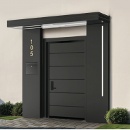 Alüminyum Işıklı Sundurma Vera Dual 200 cm x 90 cm Ledli Posta Kutulu
