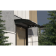 Metal Taşıyıcılı Kapı Üstü Pratik Sundurma Yıldız Modeli Antrasit - Siyah Levha 100 x 100 cm - Metal Taşıyıcı Kapı Üstü Pratik Sundurma