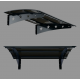 Metal Taşıyıcılı Kapı Üstü Pratik Sundurma Yıldız Modeli Antrasit - Siyah Levha 100 x 100 cm - Metal Taşıyıcı Kapı Üstü Pratik Sundurma