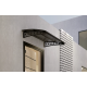 Metal Taşıyıcılı Kapı Üstü Pratik Sundurma Lotus Modeli Antrasit - Siyah Levha 100 x 100 cm - Metal Taşıyıcı Kapı Üstü Pratik Sundurma