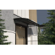 Metal Taşıyıcılı Kapı Üstü Pratik Sundurma Lotus Modeli Antrasit - Siyah Levha 100 x 100 cm - Metal Taşıyıcı Kapı Üstü Pratik Sundurma