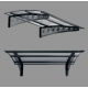 Metal Taşıyıcılı Kapı Üstü Pratik Sundurma Lotus Modeli Antrasit - Şeffaf Levha 100 x 100 cm - Metal Taşıyıcı Kapı Üstü Pratik Sundurma