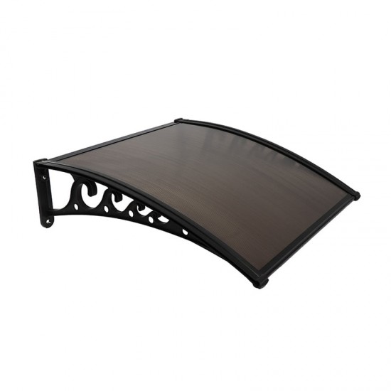 Kapı Üstü Pratik Sundurma 120x100 cm 6 mm Siyah Levha Kanopi - Kapı Üstü Pratik Sundurma