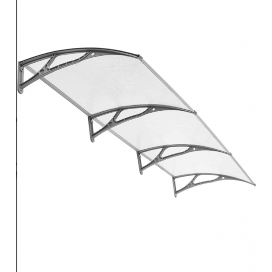 Kapı Üstü Pratik Sundurma 360 X 80 Cm Gri