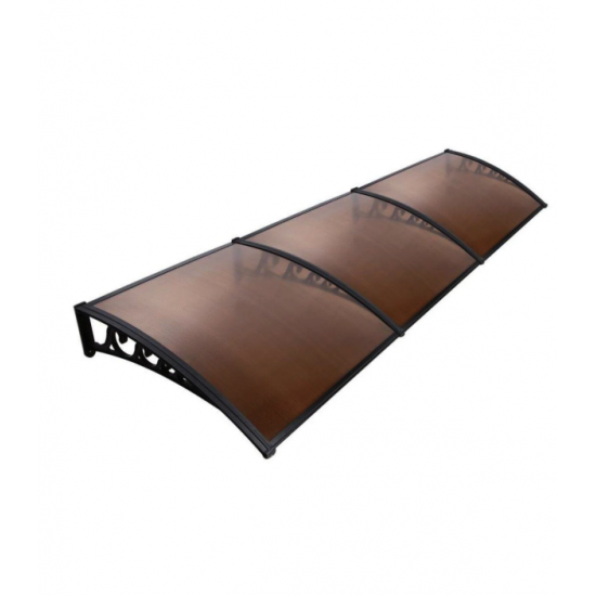 Kapı Üstü Pratik Sundurma 360 X 80 cm Siyah - Bronz - Kapı Üstü Pratik Sundurma