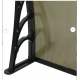 Kapı Üstü Pratik Sundurma 120 X 60 Cm Siyah Ayak-Bronz Levha - Kapı Üstü Pratik Sundurma