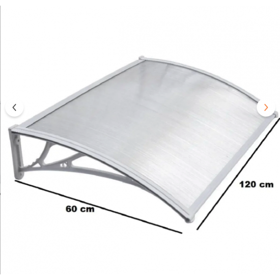Kapı Üstü Pratik Sundurma 120 X 60 cm Gri - Kapı Üstü Pratik Sundurma