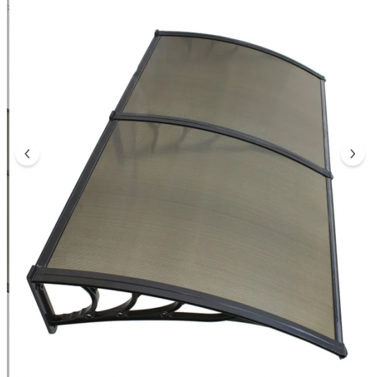 Kapı Üstü Pratik Sundurma 200 X 80 cm Siyah - Kapı Üstü Pratik Sundurma