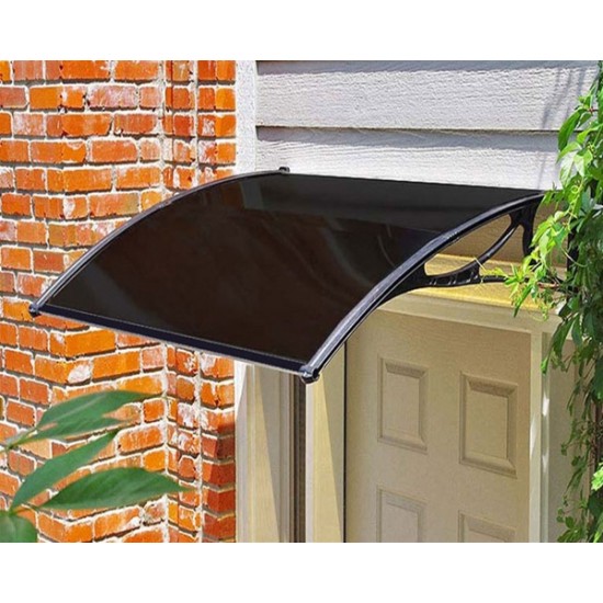 Kapı Pencere Üstü Pratik Sundurma 120 X 100 cm Siyah