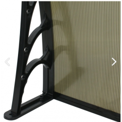 Kapı Pencere Üstü Pratik Sundurma 360 X 80 Cm Siyah
