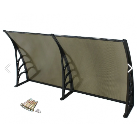 Kapı Pencere Üstü Pratik Sundurma 240 X 80 Siyah