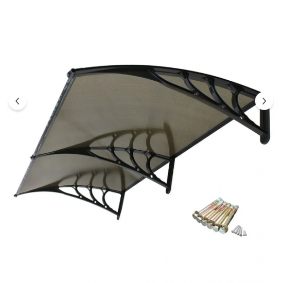 Kapı Pencere Üstü Pratik Sundurma 200 X 80 Siyah