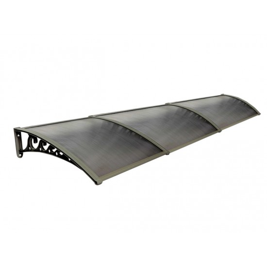 Pratik Sundurma Kapı Pencere Üstü 100x360 cm Bronz 6 mm Levhalı - KAPI ÜSTÜ SUNDURMA
