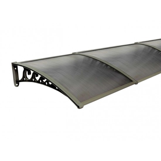Pratik Sundurma Kapı Pencere Üstü 100x450 cm Bronz 6 mm levhalı - KAPI ÜSTÜ SUNDURMA