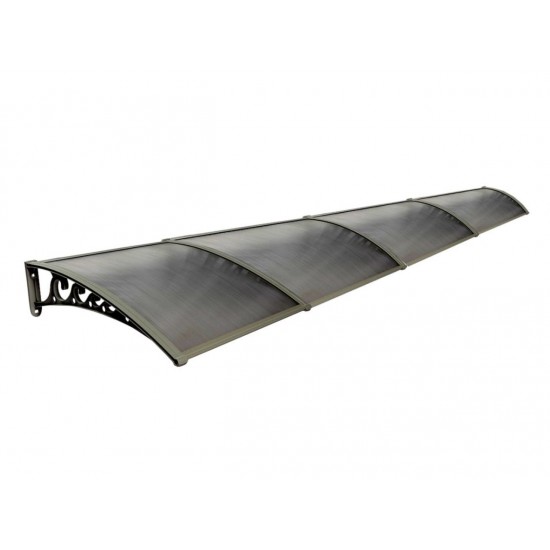 Pratik Sundurma Kapı Pencere Üstü 100x600 cm Bronz 6 mm Levhalı - KAPI ÜSTÜ SUNDURMA