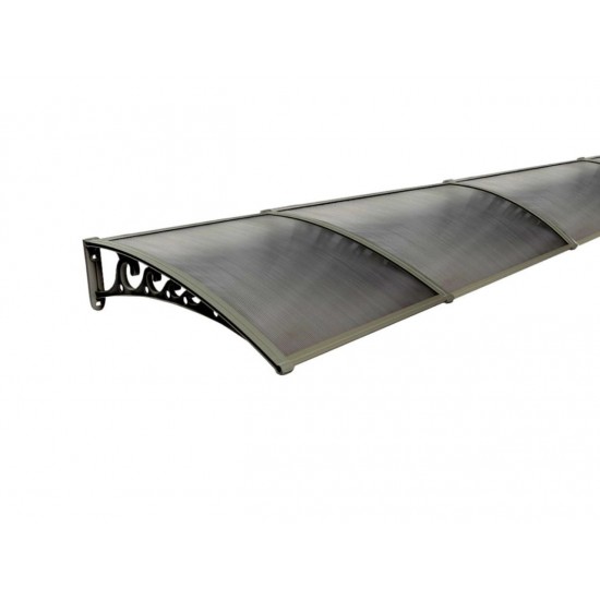 Pratik Sundurma Kapı Pencere Üstü 100x600 cm Bronz 6 mm Levhalı - KAPI ÜSTÜ SUNDURMA