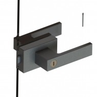 CADSIM Çerçevesiz Rondo Cam Kapı Kolu Siyah