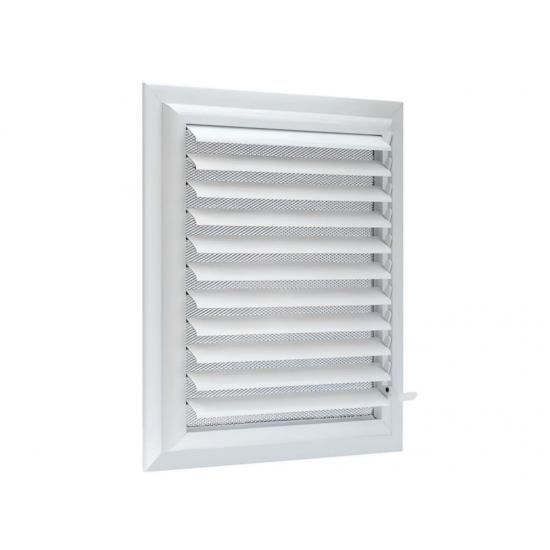 Beyaz Alüminyum 40x40 cm Menfez Banyo Havalandırma Menfezi - Alüminyum Yüzeysel Menfez